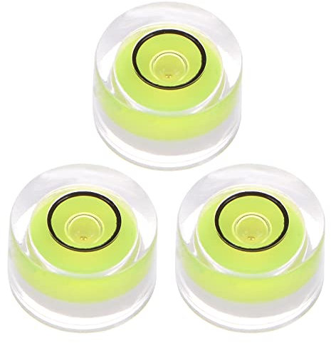 sourcing map 3Stk 10x6mm Rund Blasen Wasserwaage Mini Kreisförmig Zielscheibe Wasserwaagen für Nivellierung Kamera Stativ Teleskop Werkstatt Drehteller Bilder Rahmen Lime