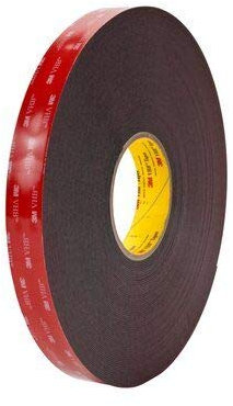 3M VHB 5952F, doppelseitiges Hochleistungs-Klebeband, 1.1mm, schwarz, Abmessung:6mm x 33m