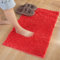 Reyox Badematte Hochflor Chenille rutschfest Vorleger Waschbar Badteppich Badezimmer Wasserabsorbierenden Rot 2 70 x 140 cm