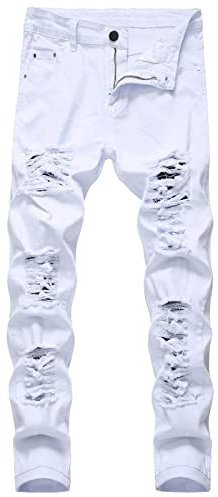 Pantalones Vaqueros Hombre Rotos otoño Inviernos Pantalón de Mezclilla Rasgados Casual Pantalone Tallas Grantes Retro Denim Pantalon Elásticos Slim Fit Vaqueros Moda Basica Skinny Jeans Vintage