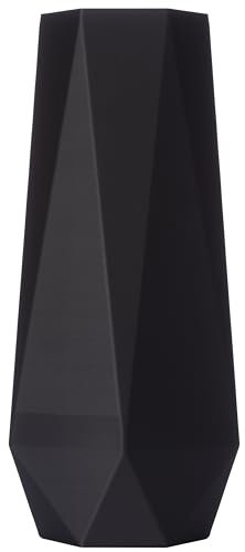 3D Vase Dekovase Bao XL 38cm Bodenvase Deko Vase Pampasgras Trockenblumen (Schwarz)