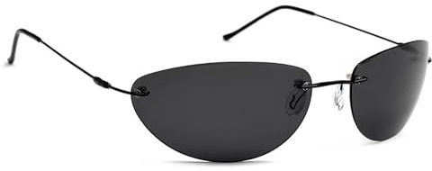 UINOFER Herren Sonnenbrille Polarisiert Schwarz, Matrix Agent Sonnenbrille Herren Polarisiert W/Smoke Lenses, Unisex Vintage Sonnenbrilles (B)