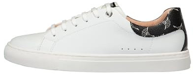 Joop! - Cortina fine Coralie Sneaker für Damen, moderner Freizeitschuh in Weiß mit schwarzem Cornflower-Detail (4140007476-900, EU Schuhgrößensystem, Erwachsene, Damen, Numerisch, M, 38)