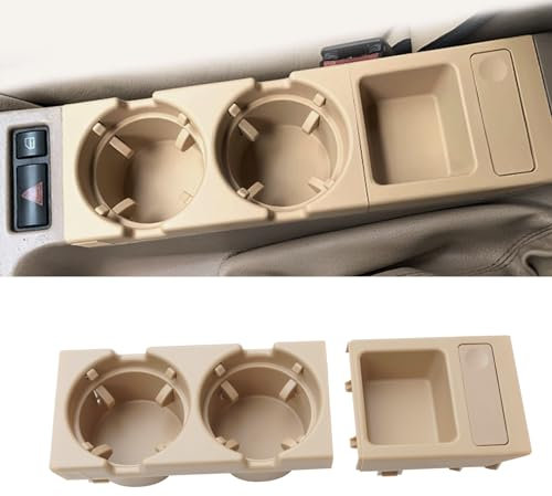 TTCR-II kompatibel mit BMW 3er Getränkehalter Auto E46 1997-2006 Mittelkonsole Becherhalter Auto 3er 316i 318i 318d 320i 320d 323i 325i 325xi 328i 330i 330xi M3 (51168217953)-Beige