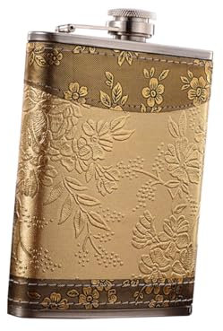 Garneck Hip Flask with Cover Containers with Lids Metal Hip Flask Mini Shot Bottles Mini Hip Flask Kits for Men Whiskey Hip Flask Mini Bottles of Alcohol Wine Kit Suit Stainless Steel Miss