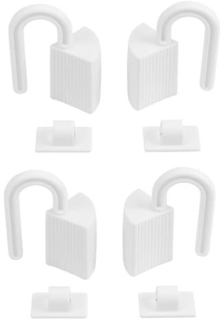 Lot de 4 Protections de Porte de Sécurité pour Bébé,La Porte et Éviter des Fermetures Inattendues, Réutilisables Anti-pincement Serrure de Porte à L'épreuve des Enfants, Blanc