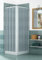 Box Doccia Angolare 80x100 cm 2 Ante a Soffietto in PVC H185 Manen Bianco