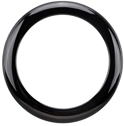 Bamyli Heckklappenring-Abzeichen für BMW 1er-Serie F20 F21, runde Abdeckung, Auto-Heck-Logo-Dekoration, Ring, Aluminium-Zubehör, Mod (glänzendes Schwarz)