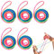 QEQSHQO 5 Unidades Juego de Cuerda de Dedo de Arco Iris,Juguete para NiñOs (Arco Iris)
