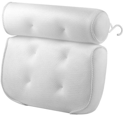 HONMEET Badewannenkissen rutschfest Für Zuhause Spa-badekissen Badewannen-kopfstützen Weiß Badekissen Komfortabel Und Einfach Zu Bedienen