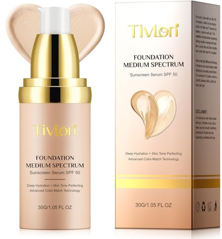 Make up, Farbwechselnde Flüssige Foundation,Concealer Foundation, Langanhaltendes Anhaltender Makeup Halt Foundation, Leichtgewicht,Pflegend, Sonnenschutz, SPF 50,für alle Hauttypen 30 ML