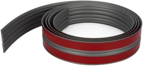 5M Moulure Décorative Auto-adhésive Plinthe Souple Protection d'angles et bords Bande de Transition de Sol Garniture de Calfeutrage Moulure pour Bord de Table, Plinthe Murale,Gris 40mm(20mm+20mm)