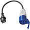feletec Adattatore CEE spina Schuko a presa CEE, cavo da campeggio, cavo IP44, prolunga da campeggio, H07RN-F 3G2,5, adattatore da campeggio 16A