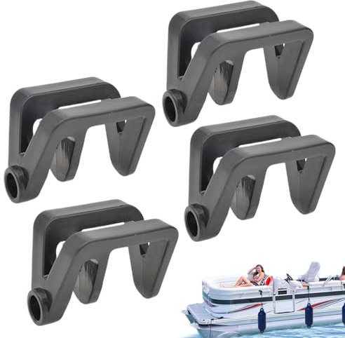 Boat Buoy Clips, 4x Boat Rail Cleats, Outdoor Supplies, Quick Connect and Release Design, Solid Accessories for Docking, Secure Rope Attachment, Marine Use, 2.76 Inches