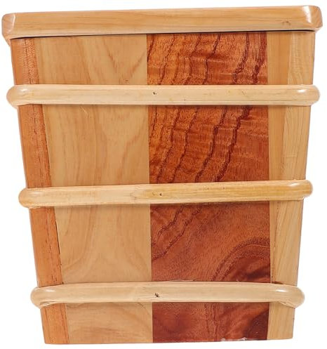 PartyKindom Holz-reisbehälter Mit Deckel Robuster Multipurpose Hangiri Sushi Oke Für Zuhause Großer Aufbewahrungseimer Für Reis Mehl Und Trockenlebensmittel Lebensmittelbehälter Aus