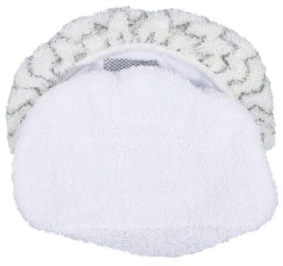 MUCKLILY 1 Stück Stoffabdeckung Ersatz Dampfmopps Teile Tücher Reiniger Unterlage Zubehör Pads Mops Tuch Mop-dampfgarer Nass Bezüge Für Dampfbesen Dampfwischmatten Dampfmop-pad Weiß