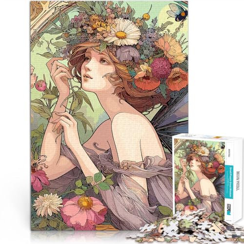 Teenager-Puzzles 1000 Teile Pädagogisches Spielzeug zum Stressabbau Pixies Garten Fantasie Angebot als Geschenk für die ganze Familie38x26cm
