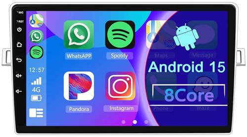 Android CarPlay Radio para Toyota Corolla Verso 2009-2018 9 Pulgada Touchscreen 2 DIN Autoradio con Android Auto Navegación GPS FM Bluetooth RDS AHD Wi-Fi DSP Cámara Trasera(1+32GB 4Core)