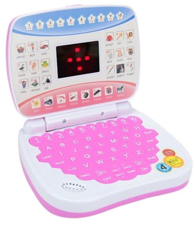 Kinder lernen Computer - pädagogischer Laptop für Kinder, musikalisches Fiktion Notizbuch | Tastatur für Bildung für Jungen von Mädchen Alter 3 4 5 Svilu Spiele