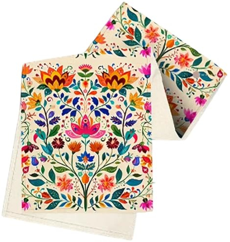 Fopytu Mexikanischer Dia De Los Muertos Tischläufer Für Fiesta Dia De Los Muertos, Rustikale Leinen-tischdekoration Für Zuhause, Esszimmer Und Küche