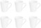 Argon Tableware Tasses Blanches pour Le thé ou pour Le café Latte - 285 ML (10 oz) - Boîte de 6