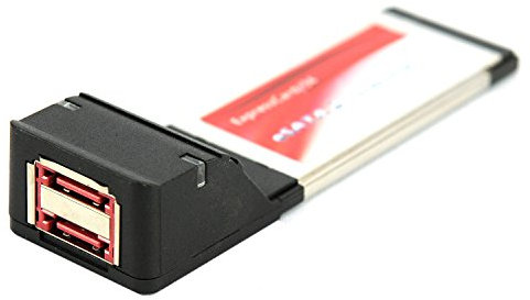 Rhombutech PCMCIA Expresscard 34 Express Card 34 Extern eSATA 2 Channel 2 Kanal eSATA S-ATA