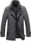 Lavnis Herren Warm Wollmantel Stehkragen Wintermantel Kurzmantel Winter Jacke Business Freizeit Style4 Grey XL