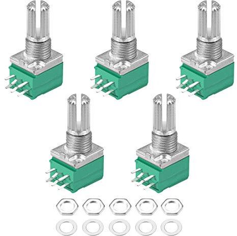 sourcing map 5 Stück 10K Ohm Variable Widerstände Double Turn Rotary Carbon Film Potentiometer