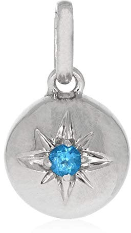 XEN Anhänger mit 2,5 mm Swiss Blue Topas ca. 0,09 ct. rhodiniert