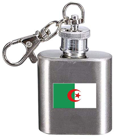 Flasque porte-clés gravé drapeau Algérie