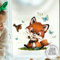 ilka parey Fensterbild Frühling Fuchs Pusteblume - Fensterbilder Frühling selbstklebend - Fensterdeko Frühling wiederverwendbar - Ihre eigene Frühlingsgeschichte in jedem Fenster (bf127)