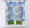 Raffrollo mit Kreis-Motiven Druck Design Rollos Voile Transparent Vorhang (BxH 120x140cm, Bunt Blau mit Schlaufen)