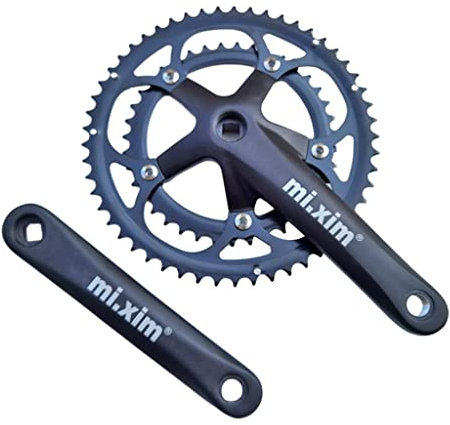 T TOOYFUL Fahrrad Kurbelgarnitur 39-53T Kurbelset 170mm Kettenblatt Kettensatz 130 BCD Kurbelarm für Radfahren
