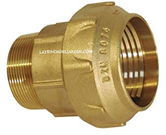 Suinga LINK MASCHIO OTTONE 25 mm x 3/4 per tubo in polietilene da 25 mm. Manicotto in ottone per alta pressione, irrigazione e idraulici, certificato Aenor