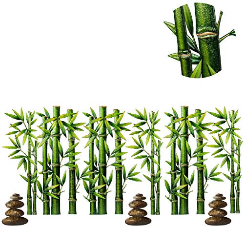 alles-meine.de GmbH 3D Wandsticker freie Motivwahl für Kinder & Erwachsene - Bambus Strauch - Pflanze - Relief Kunststoff - selbstklebend + wiederverwendbar - Wandtattoo - Au..