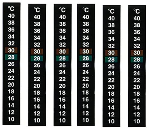 6 Pieces Temperature Meter Sticker Stick-on Thermometer Digital Temperature Sticker Aquarium Thermometer Used for Fish Tank and Aquarium