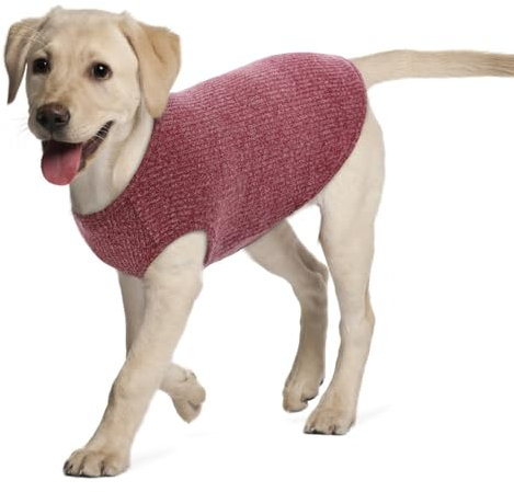 Hjumarayan Hundepullover Grosse Hunde - Hundeshirt Dünn Hunde Pullover Sonnenschutz Tshirt Elastisch Hundepulli Gestreifte Shirt Pullis für Mittelgroße Labrador (Rot XXL)