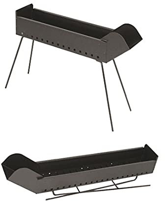euroshoppingonline Cuocispiedini spiedini arrosticini griglia graticola filoteo Barbecue a carbonella per arrosticini sagre sagra Feste in Ferro battuto 60x14x65h Made in Italy