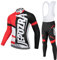 JEPOZRA Fahrradtrikot Herren MTB Kleidung Sommer Lycra Radbekleidung Atmungsaktiv Radtrikot Kurzarm + Fahradhose mit Sitzpolster 4D für Fahrrad Rennrad Mountainbike (L, Schwarz Rot)