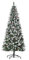 HOMCOM 6FT Artificial Christmas Tree Xmas Pencil Tree with Red Berries and Pinecones Holiday Home Indoor Decoration with Foldable Feet, Green