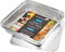 HOMESHOPA Aluminium Foil Square Trays with Lids, 6 Pack 9 X 9 Inch Square Disposable Tin Foil Containers, Best for Meal Prep, Food Storage, Baking, Broiling, Roasting