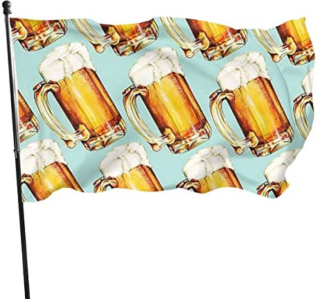 Lustige Flaggen Banner,Hausgarten Flagge,Party Flagge,Prost Bier,dekorative Flagge für Festivals,Willkommens Flaggen Schild,3x5 FT,lichtbeständige,lebendige Flagge