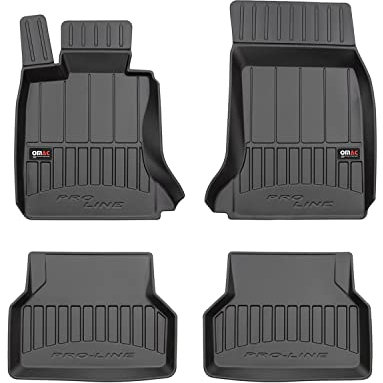 OMAC Gummi Fußmatten kompatibel mit BMW 5er E61 Touring 2003-2010 Premium Gummi Schwarz 4X
