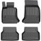 OMAC Gummi Fußmatten kompatibel mit BMW 5er E61 Touring 2003-2010 Premium Gummi Schwarz 4X