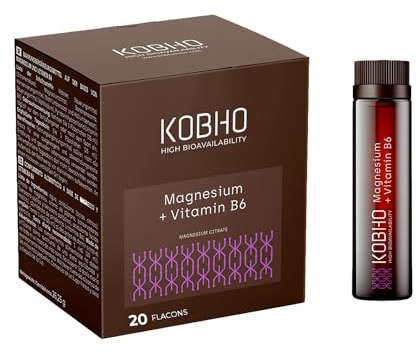 Magnesiumcitrat mit Vitamin B6 - Beugt Muskelkrämpfen vor und unterstützt die Erholung - Wohlschmeckende Magnesium Ampullen - Maximale Absorption - Magnesiumcitrat vegan