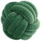knotenkissen, Kissen Knoten, Knot Kopfkissen, Kissen Rund, Decorative Cushion, Zierkissen Knoten für Sofa, Bett, Wohnzimmer, Hahnentritt dunkelgrün, 20cm