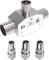 Pencilupnose TV Aerial Coax Splitter, Coaxial Metal Housing, 2 Way 1 Male to 2 Female Adapter Connector Joiner Including 2x Male 1x Female TV Aerial Coaxial Cable Connectors Adaptor