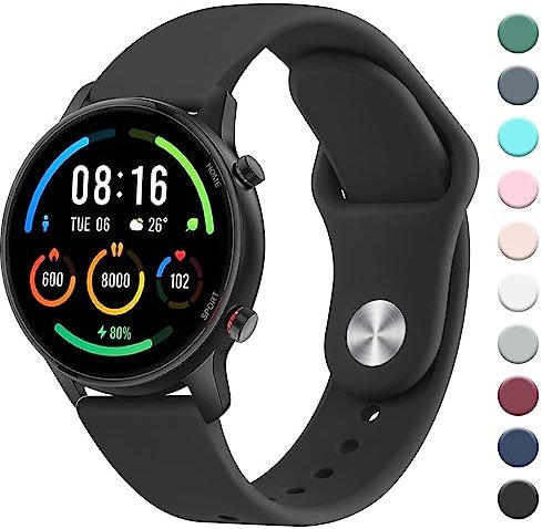Oumida Armband für Xiaomi Watch S1 & Mi Watch - Silikon Sport Armband, 22mm Classic Ersatz Uhrenarmband