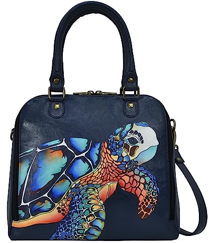 Anna by Anuschka Hand-Painted Leather Organizer Satchel
