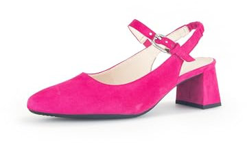 Gabor Damen Slingpumps, Frauen Absatzschuhe,Leichte Mehrweite (G),Abendschuhe,Court Shoes,Slingback,Leder,knöchelriemchen,pink,40 EU / 6.5 UK